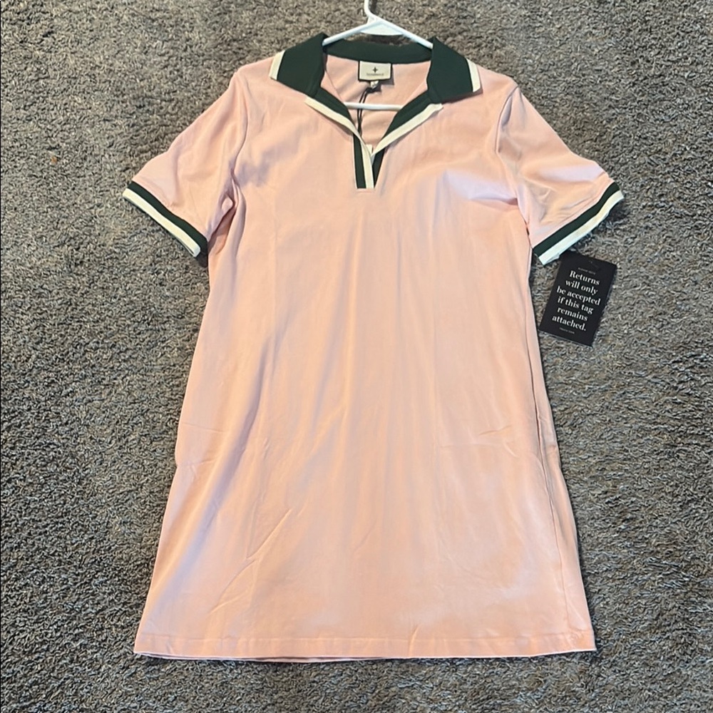 Tuckernuck Pink Dress with Green Accents